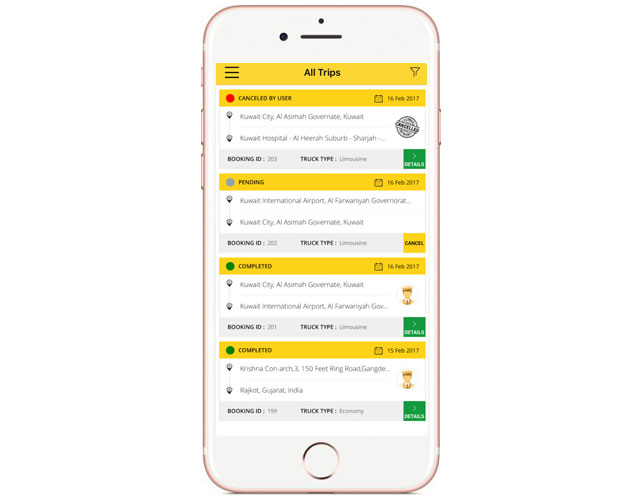 Taxi Iphone App Design
